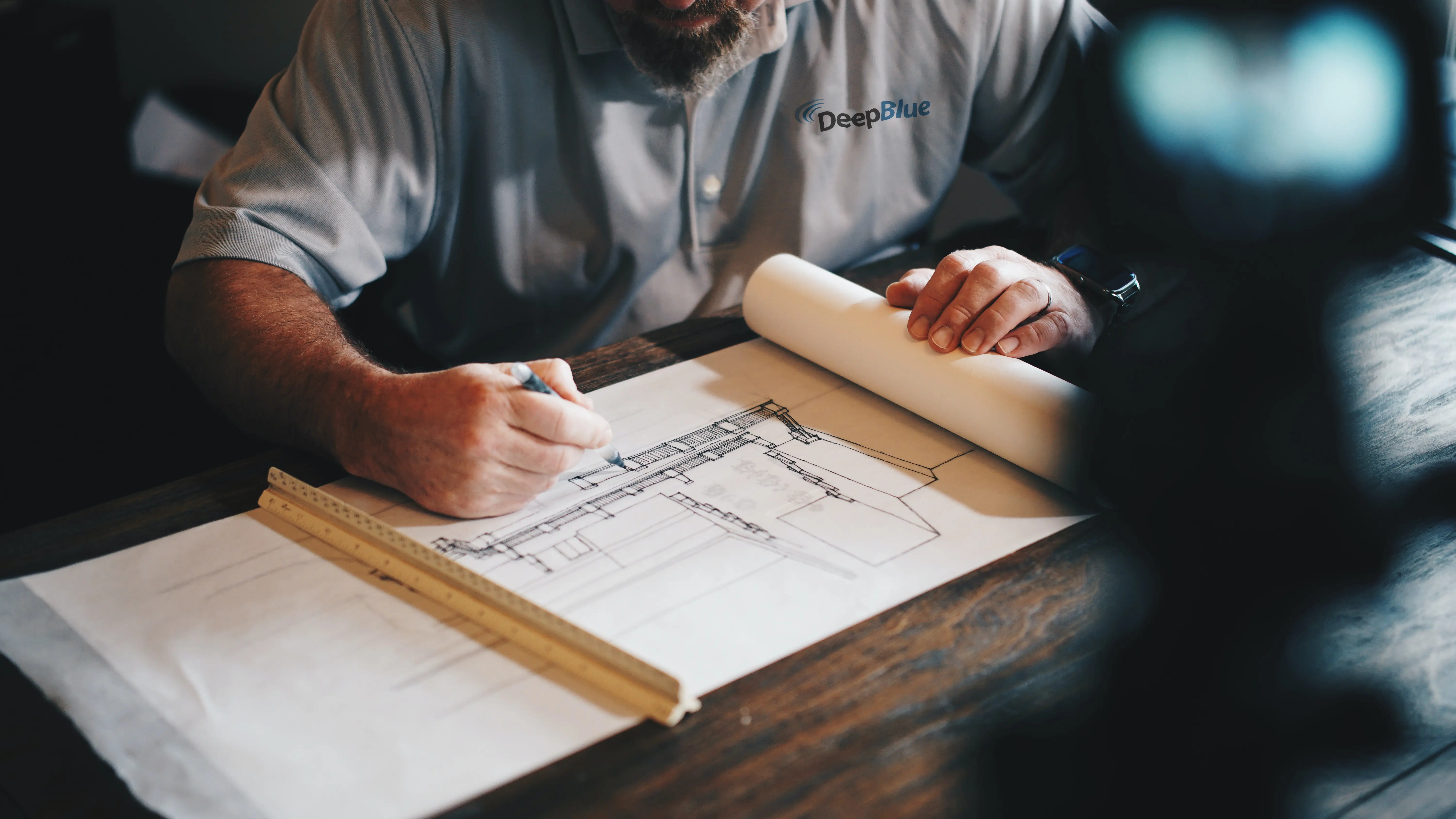 Deep Blue employee planning a project